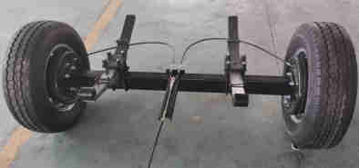 Load 4500KG 4 Wheel Trailer With Brake for Transporting Heavy Machinery