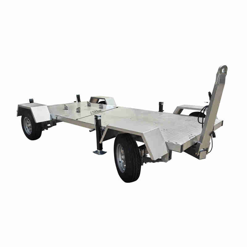 Load 3 Ton Engineering Crawler Machine Vehicle Excavator 4 Wheel Flatbed Trailer