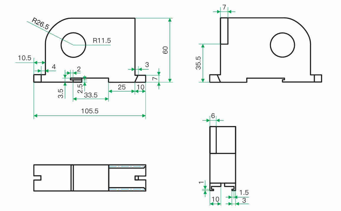 Plastic Housing Ammeter Electrical Current Sensor