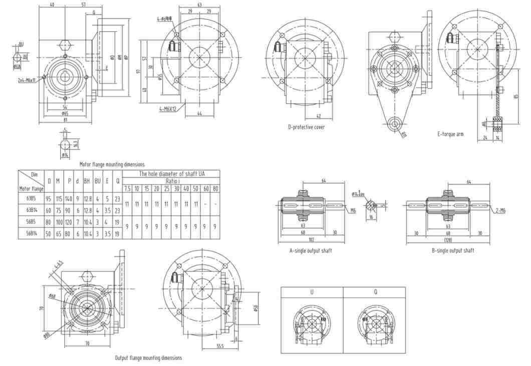 GMSS30 Stainless Steel Speed Reducer Worm Gearbox With Corrosion Resistant 304 Box Shell Wheel Core