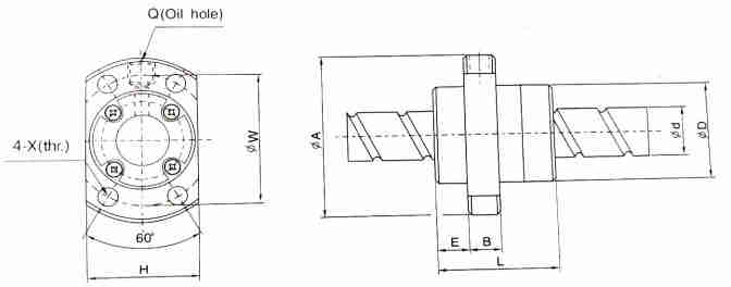 SFE Series Precision CNC Lead Ball Screw of SFER01616A2 SFER02020A2 SFER02525A2 SFER03232A2 SFER04040A2