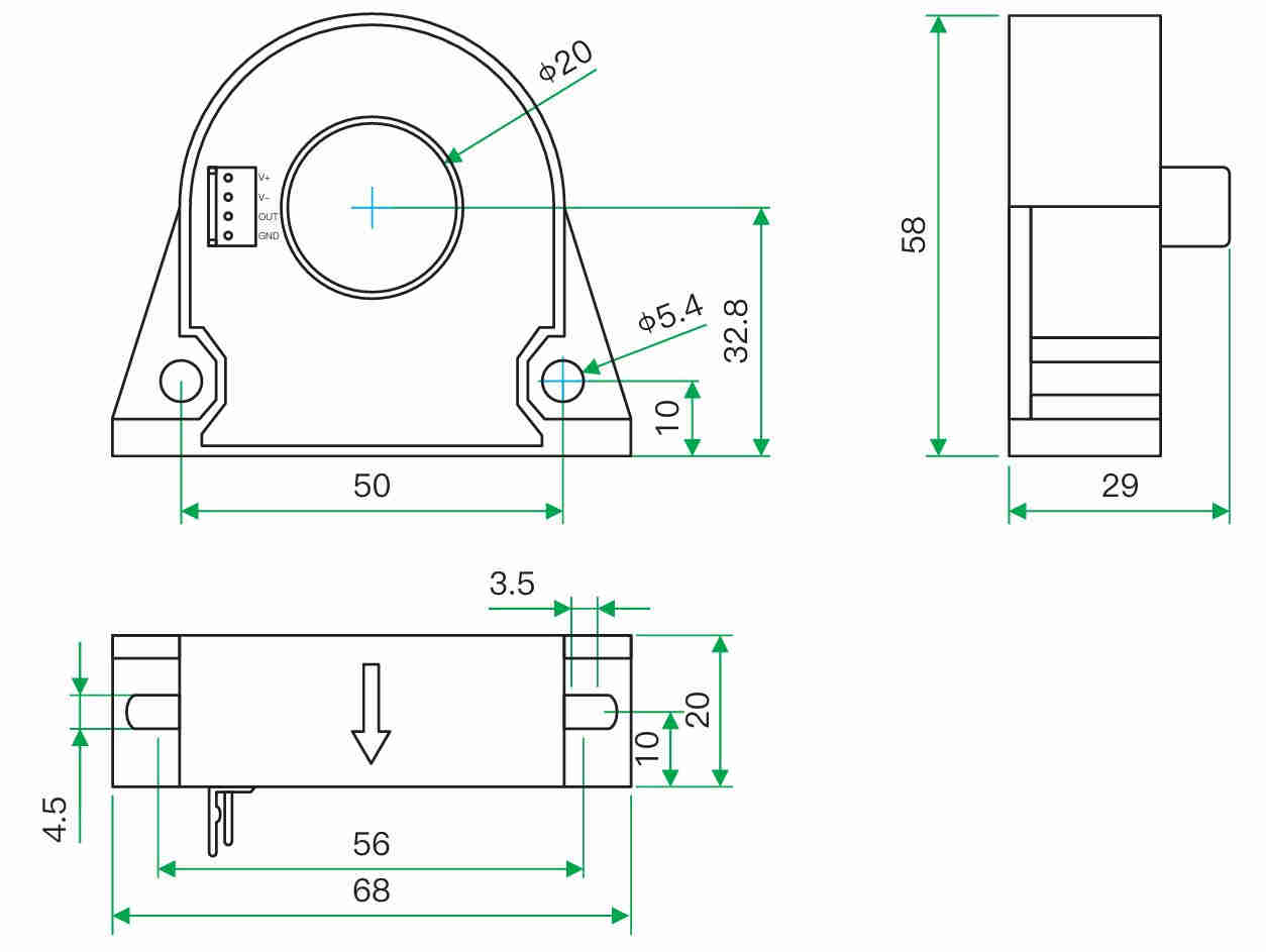 SIF Series Ac/Dc High-Precision Current Sensor For Variable Frequency Speed Motor