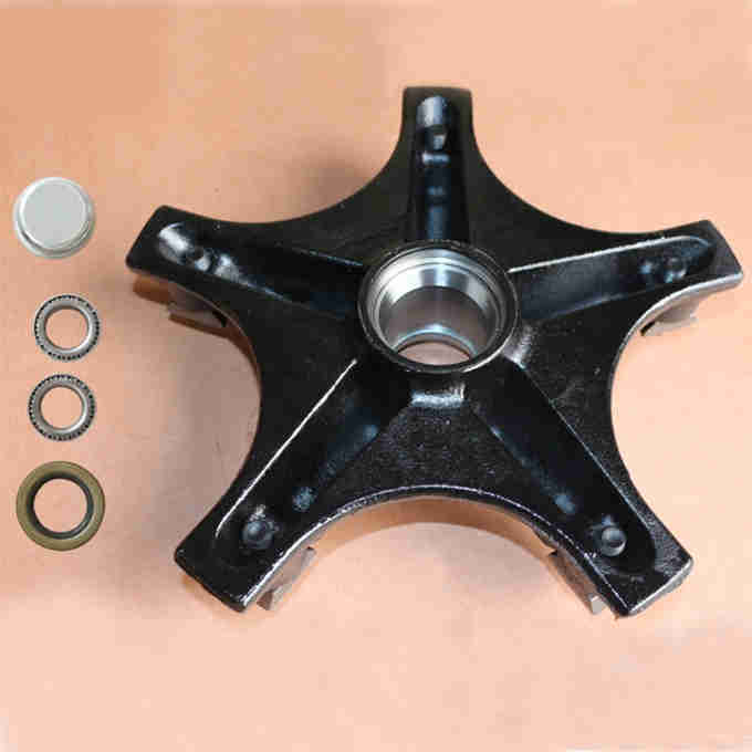 Travel Trailer Parts RV Utility  5 Lug Spoke Hub Unbraked   Axle Part Trailer Accessories for Rv Use