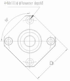 FF Series Flange Nut Mount  Ball Screw Bracket for Ball Screw Router FF6 FF10 FF12 FF15 FF20  FF25  FF30