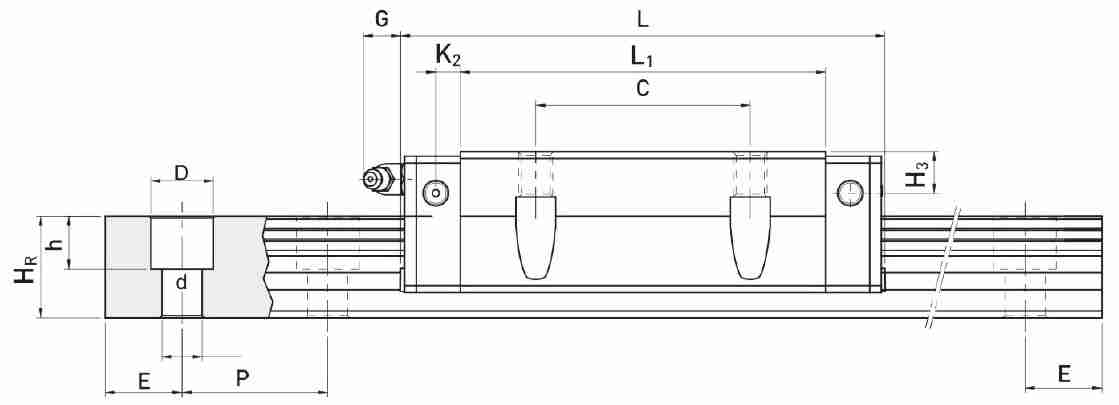 HGW-CC HGW-HC Series  Guide Rail Linear Guideway for CNC Machine Tool Lathe