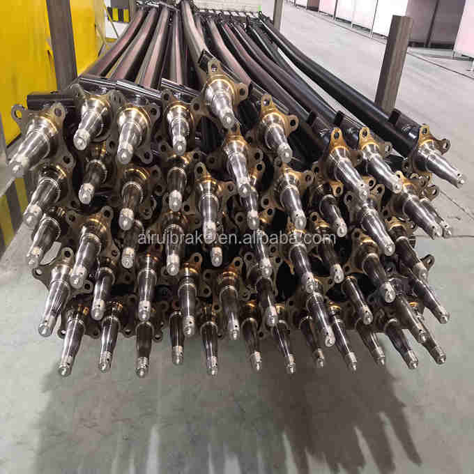 Steel Lazy Hub Square Tube Unbrake Trailer Axle Kits with Leaf Spring Suspension 750-1250kg Capacity for Trailers and RVs