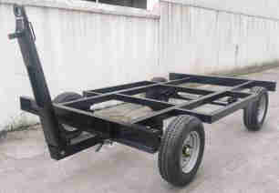 5 Ton Load Capacity Generator Set Air Compressor Water Pump Skeleton Axle 4-wheel Flatbed Trailer