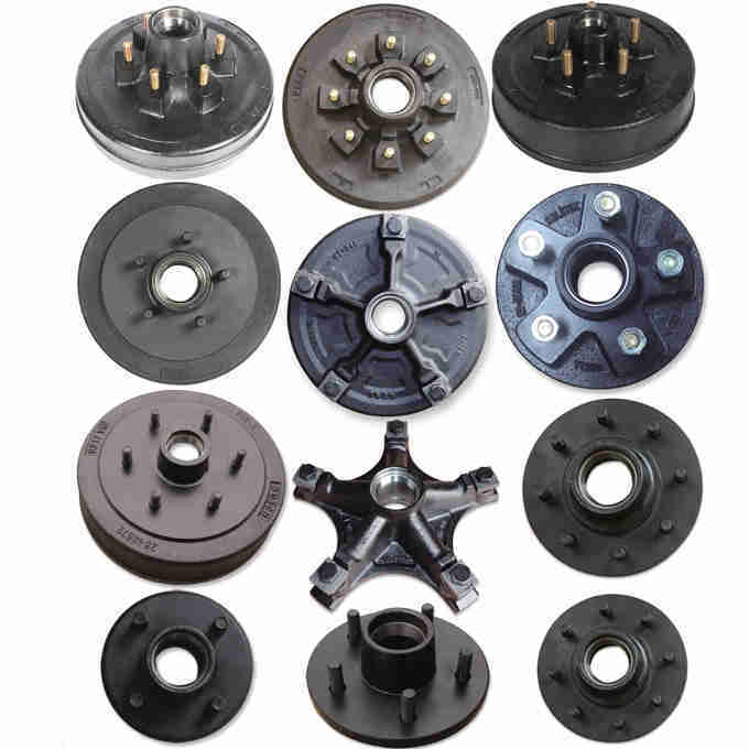 2,500 Lbs 5 Bolts Pcd 4.25" 4.5" 4.75" 5" 5.5" Trailer Axle Kit Hub Assembly for Mover Caravan Boat Trailer  Axle