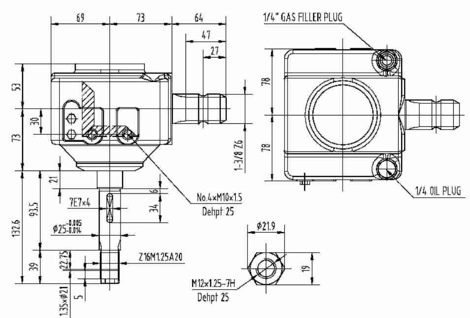 TM611 Series Agricultural Gearbox For Shredder