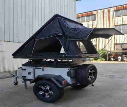 Camping Tent Luggage Trailer With Off-road Tires Aluminum Rims