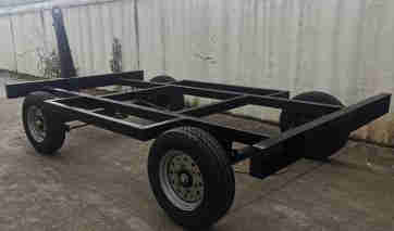 5 Ton Load Capacity Generator Set Air Compressor Water Pump Skeleton Axle 4-wheel Flatbed Trailer