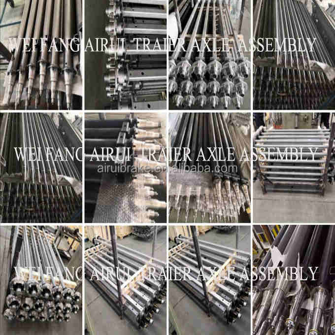 High Quality Airui 4 Bolt 5 Bolt 6 Bolt Trailer Axles and Hub for 3 Trailer Axle/Eje/Mover Caravan Camper Trailer