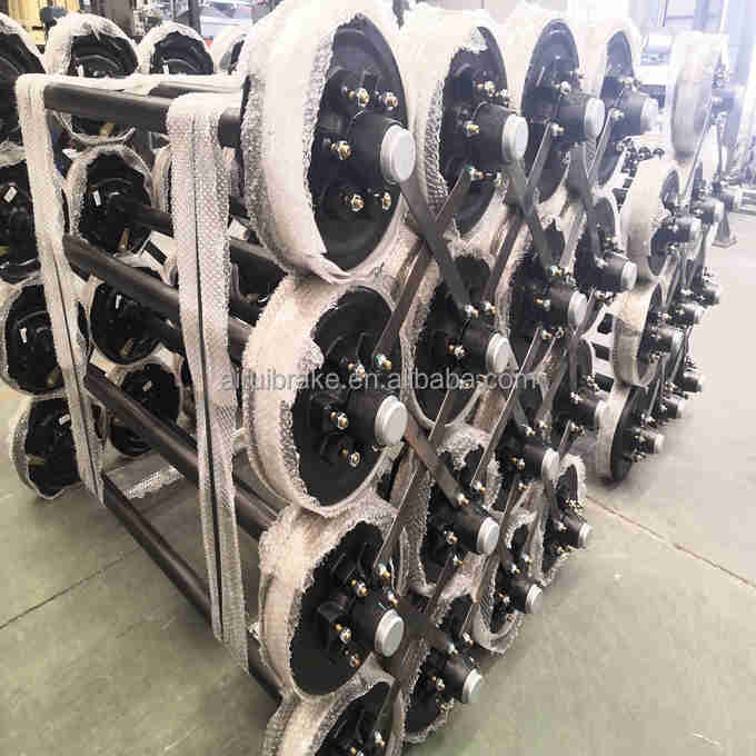 Customize Multiple Sizes 2200lbs   3500lbs  7000lbs Square/round  Solid   Axle Stub Complete with Wheel Hub Trailer Accessories