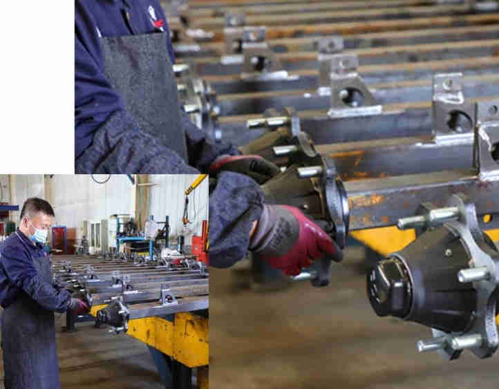 Customize Multiple Sizes 2200lbs   3500lbs  7000lbs Square/round  Solid   Axle Stub Complete with Wheel Hub Trailer Accessories