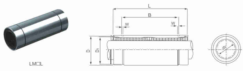 LM...L  SM...W Series Linear Bush Bearing Bushing of LM6LUU LM8LUU LM10LUU LM12LUU LM13LUU LM16LUU LM20LUU LM25LUU LM30LUU