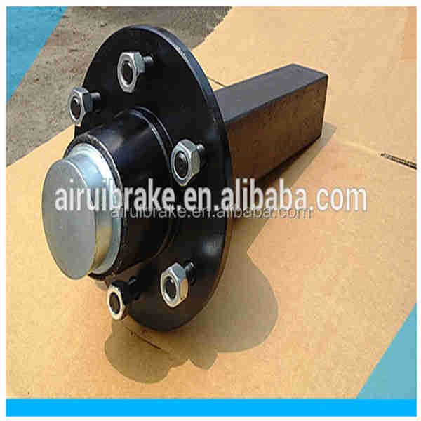 Customize Multiple Sizes 2200lbs   3500lbs  7000lbs Square/round  Solid   Axle Stub Complete with Wheel Hub Trailer Accessories