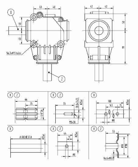 Agricultural  EP150 Series 11HP 1:1 Ratio Fertilizer Spreader Gearbox