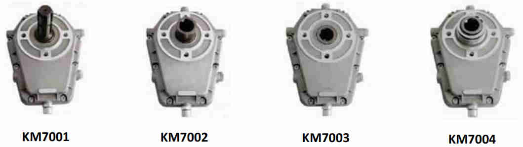 KM7002 Series Spur Gearbox PTO Speed Increaser Tractor Aluminium Multiplier Gearbox for Hydraulic Pump