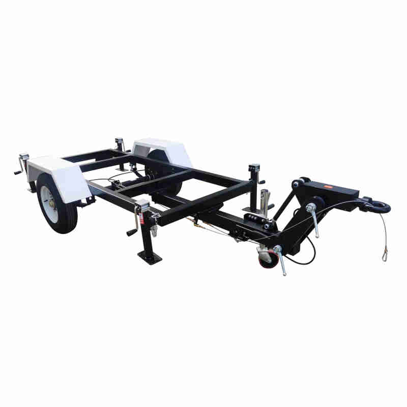 Height Adjustable Off-road Multifunctional 2-wheel Axle Trailer with Frame Load Capacity 2000kg