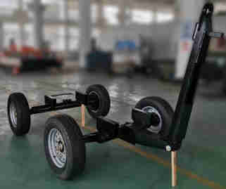 Load 5000KG Metal Torsion Shock Absorber 4 Wheel Tractor Trailer with Front and Rear Axles
