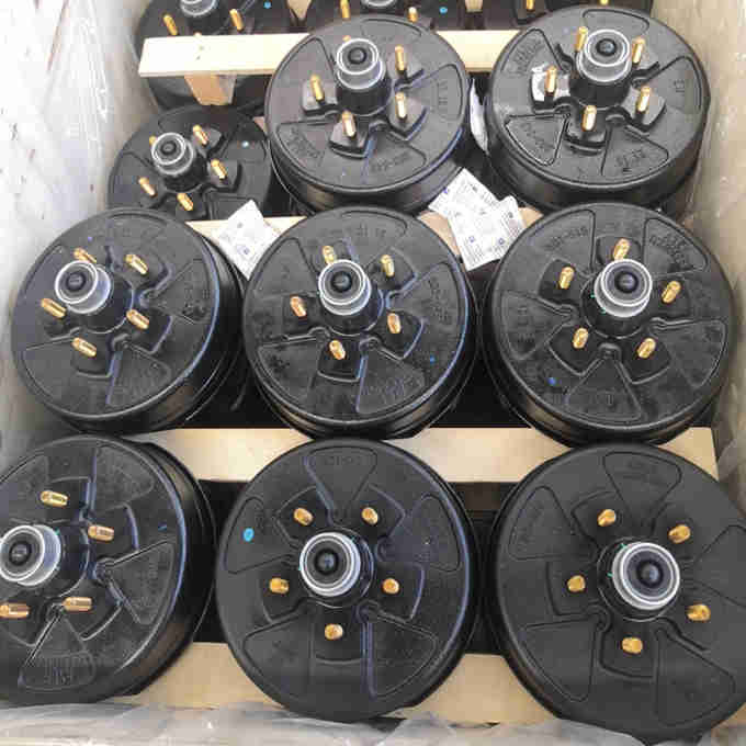 Customize Multiple Sizes HubTrailer Hub Drum Assembly 7,000lb Axle 12" Diameter 8 on 6-1/2