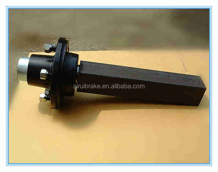 Customize Multiple Sizes 2200lbs   3500lbs  7000lbs Square/round  Solid   Axle Stub Complete with Wheel Hub Trailer Accessories