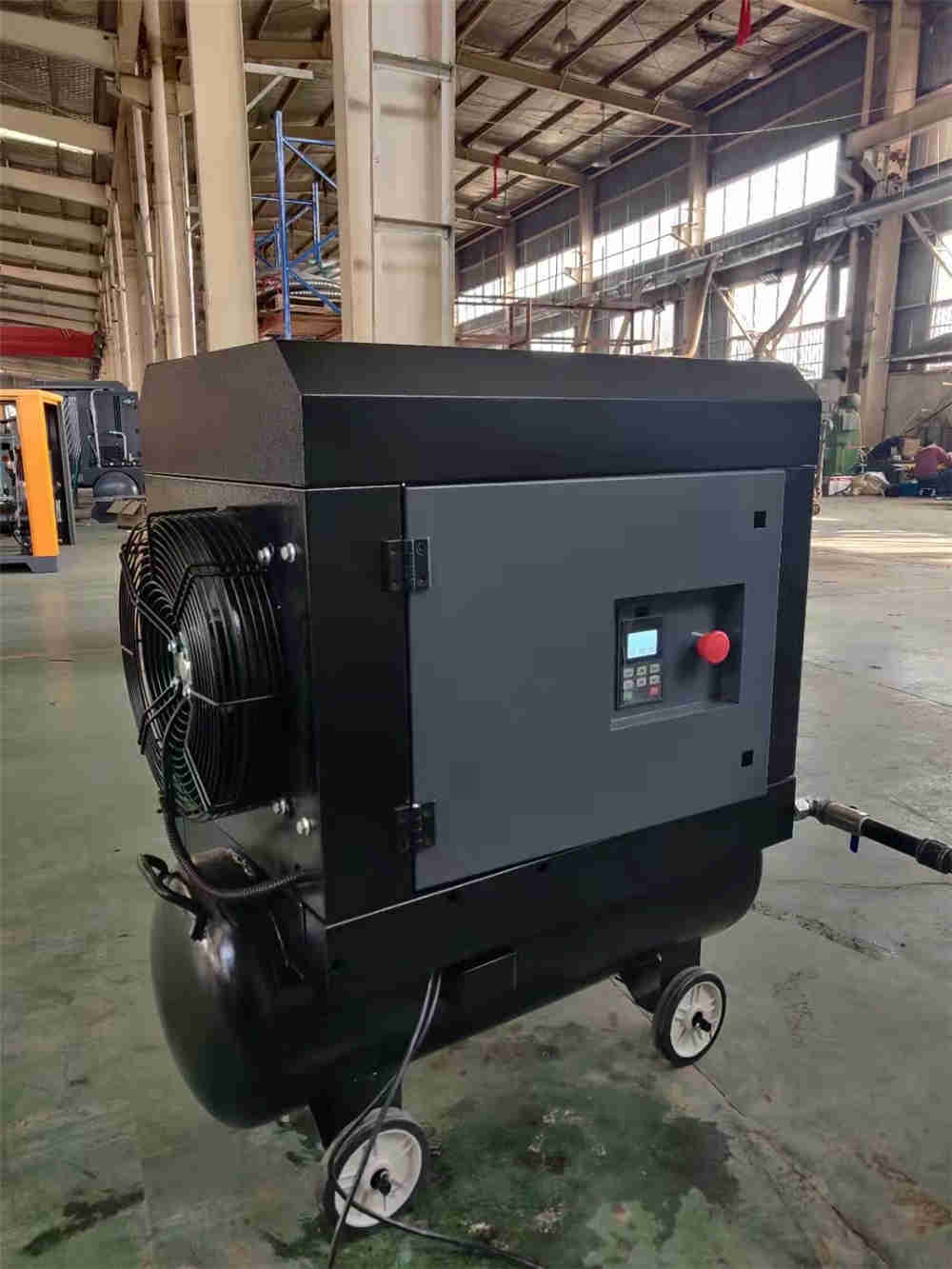 Small Single Phase 220V-240V Home Use 8bar~10bar 4kW 360L/min PM VSD Rotary Screw Air Compressor with Air Receiver Tank