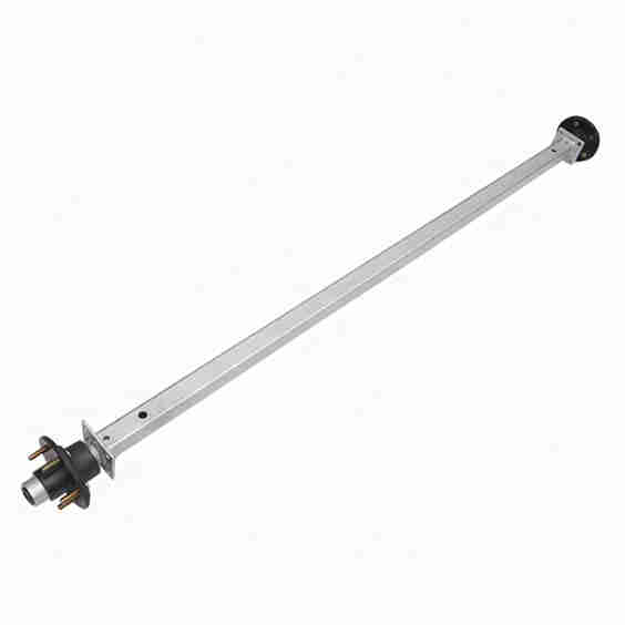 Steel Lazy Hub Square Tube Unbrake Trailer Axle Kits with Leaf Spring Suspension 750-1250kg Capacity for Trailers and RVs