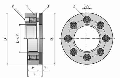 SJ Series Low-Profile Compact Nut Tensioner Jamnut Standard Design with Steel Construction and Disc Structure