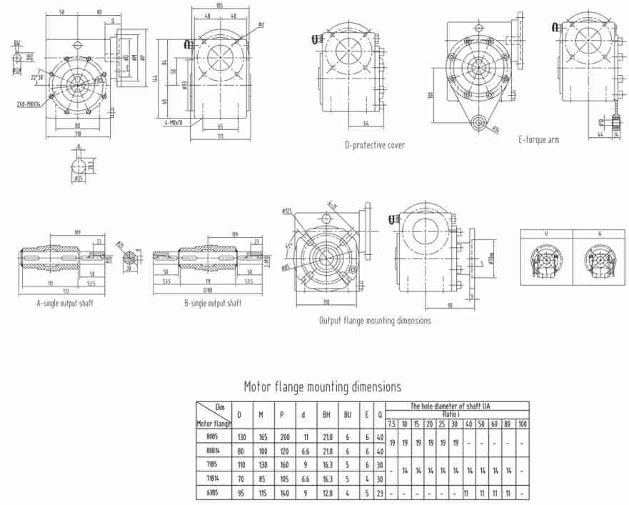 GMSS63 Stainless Steel Speed Reducer Worm Gearbox With Corrosion Resistant 304 Box Shell Wheel Core