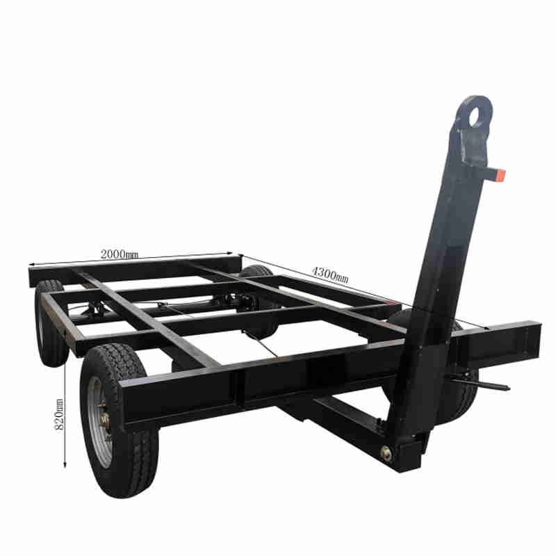 5 Ton Load Capacity Generator Set Air Compressor Water Pump Skeleton Axle 4-wheel Flatbed Trailer