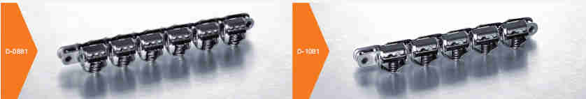 08B1GC-D Stainless Steel Clamp Roller Chain for Film Label Conveying with Clamp Extra Plastic (D-type)