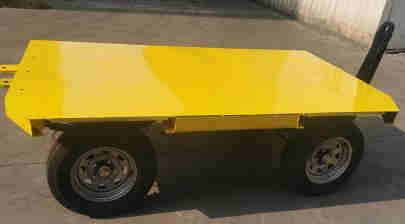 Airport Luggage Transfer Transport Flatbed Trailer with Lifting Rod Automatic Hydraulic Brake