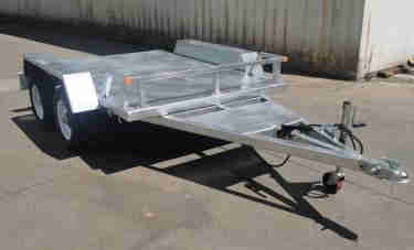 Tractor Trailer Transport Trailer for Excavator ATV Off-road Vehicle Lift 4 Wheel 1500kg Load