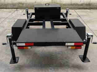 Load Capacity 800kg 2 Wheel Trailer with Spring Steel Frame for Mobile Transportation of Small Equipment