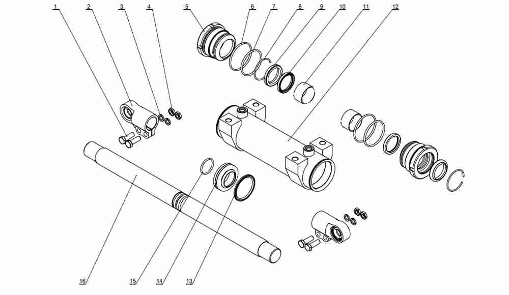 Factory Customization Engineering Hydraulic Cylinders Manufacturer Hydraulic Steering Cylinder Kit