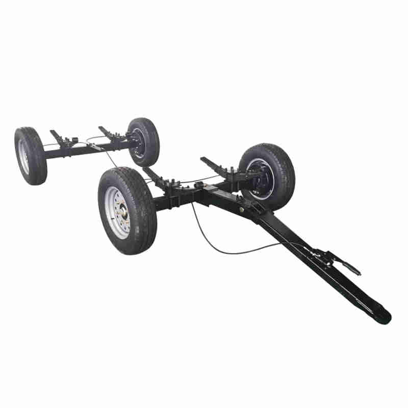 Load 4500KG 4 Wheel Trailer With Brake for Transporting Heavy Machinery