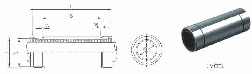 LME...L KB...W Series Linear Bush Bearing Bushing of LME8LUU LME12LUU LME16LUU LME20LUU LME25LUU LME30LUU LME40LUU LME50LUU