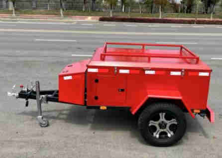 Two-wheel Box Luggage Trailer Camping Car Fishing Trailer With Rubber Torque Axle