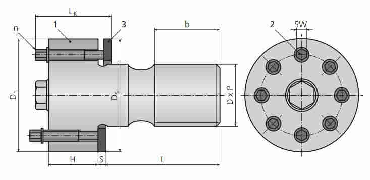 SB8 Series Standard Metric Bolt-style Compact Nut Tensioner
