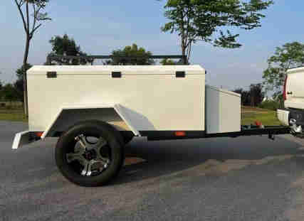 Two-wheel Box Luggage Trailer Camping Car Fishing Trailer With Rubber Torque Axle