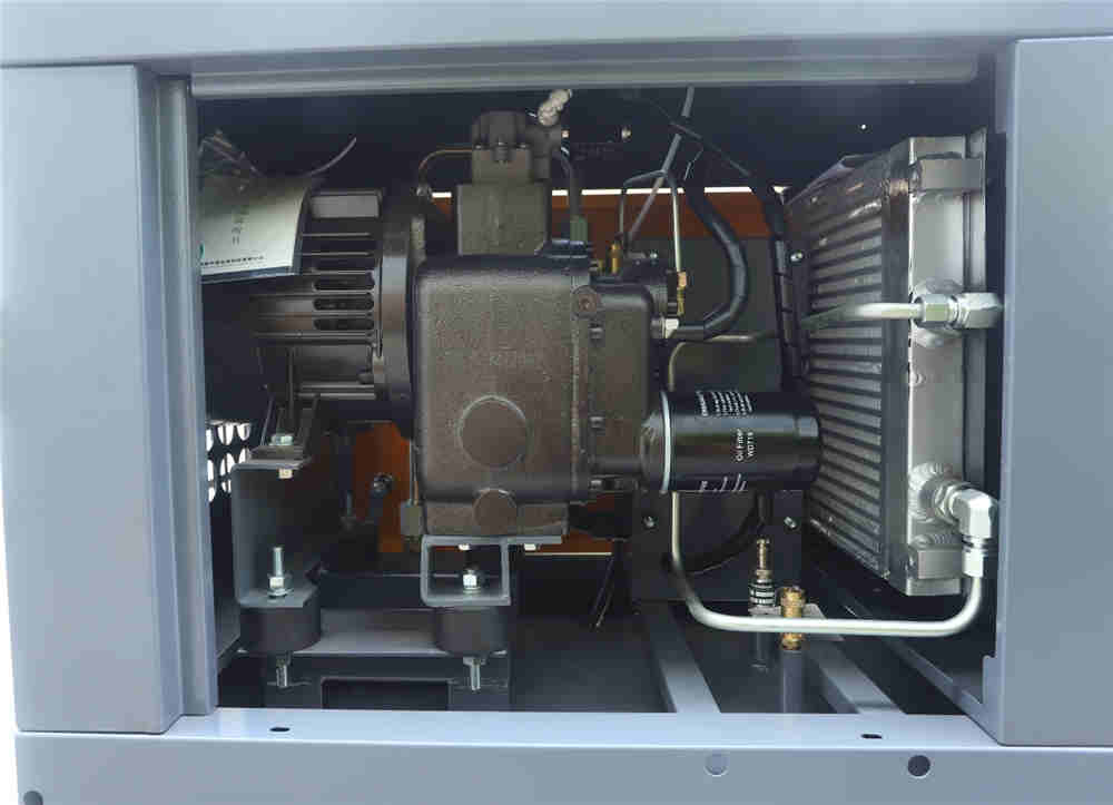 Small Single Phase 220V-240V Home Use 8bar~10bar 4kW 360L/min PM VSD Rotary Screw Air Compressor with Air Receiver Tank