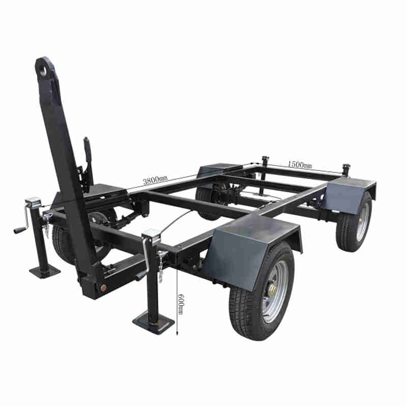 4-wheel Steering Front Rear Axle Flatbed Trailer for Mobile Transportation of Air Compressors Generator Sets Various Equipment