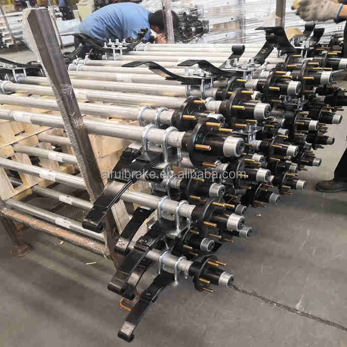 3500 lb Double Axle Boat Trailer Chassis Assembly with 5 Bolts Hub