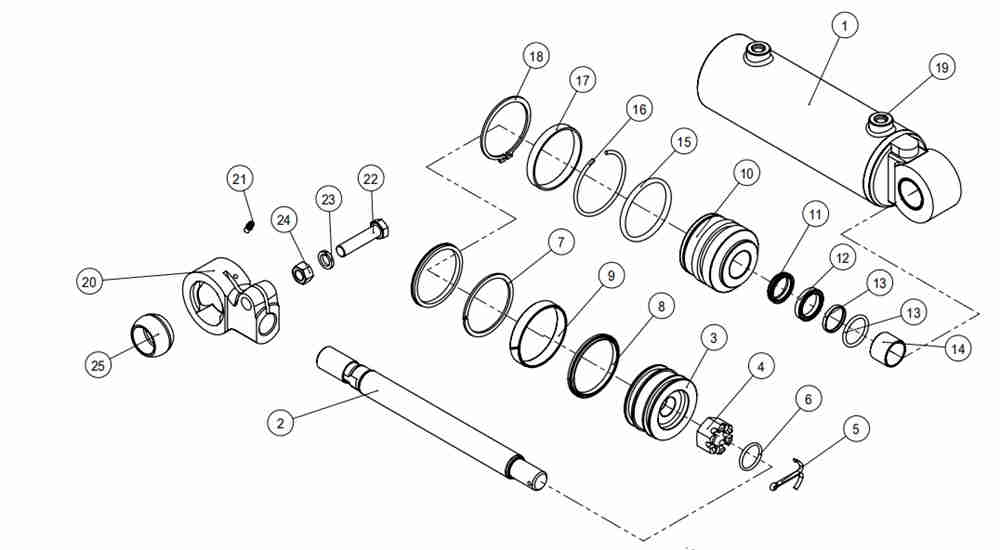 Industrial Vehicle Cylinder Hydraulic Double Action Forklift Tilt Cylinder