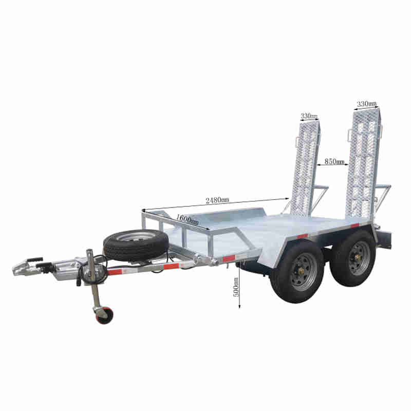 Tractor Trailer 4 Wheel Excavator ATV Lift Transport Trailer of 1500kg Load