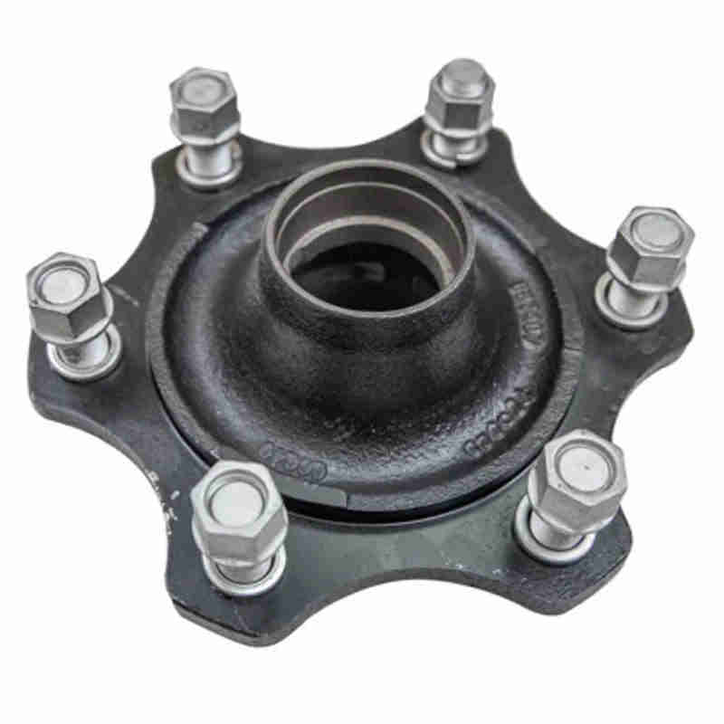Steel Lazy Hub Square Tube Unbrake Trailer Axle Kits with Leaf Spring Suspension 750-1250kg Capacity for Trailers and RVs