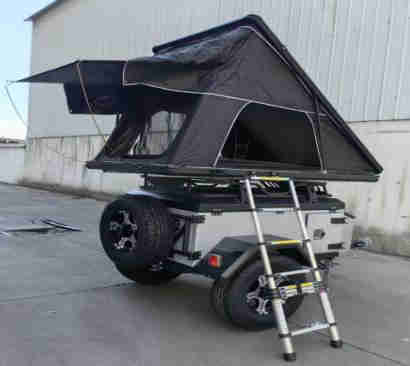 Camping Tent Luggage Trailer With Off-road Tires Aluminum Rims