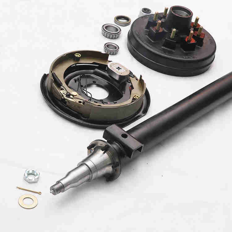 Wheel Hub Bearings 3500lbs - 7000 Lbs Forging Trailer Straight Axle Spindle for Heavy Duty Stub Axle brake System