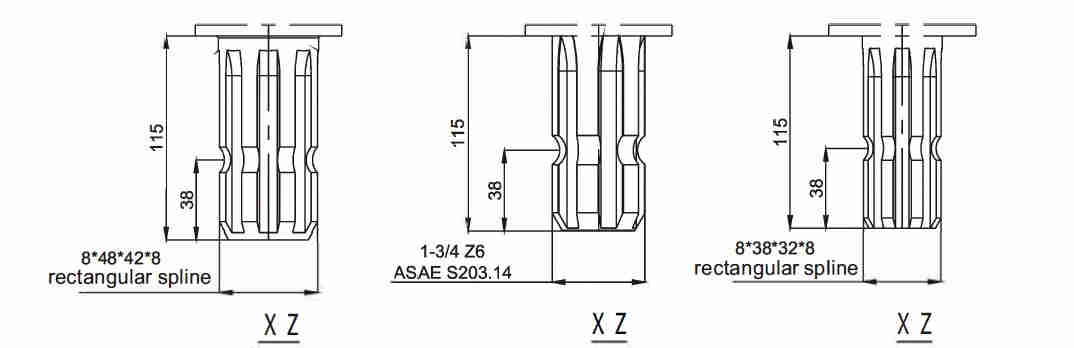 Factory Supply Trailing Mower Gearbox Speed Reducer Pull-behind Mower Gear Drive Gearbox for Lawn Mower
